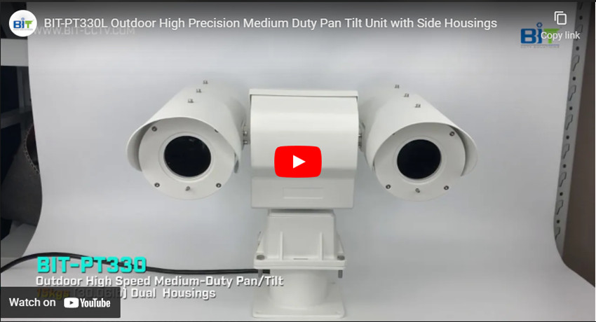 BIT-PT330L Outdoor High Precision Medium Duty Pan Tilt Unit med sidohus